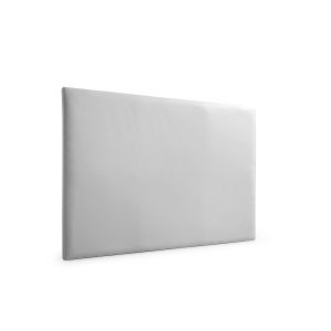 Cabeceira estofada neus pele sintética 115x120x5 cm - prata - moonia