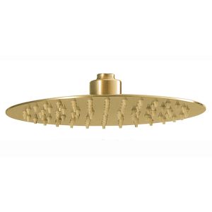 Kibath chuveiro redondo duchon 25cm aço inoxidável dourado escovado