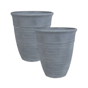 Conjunto de 2 vasos para plantas katalima 43 cm cinzento