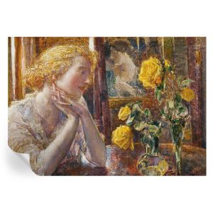 Papel de parede vinílico mulher com rosas 208x146 tulup