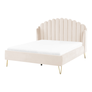 Cama veludo ambillou 140 x 200 cm creme claro