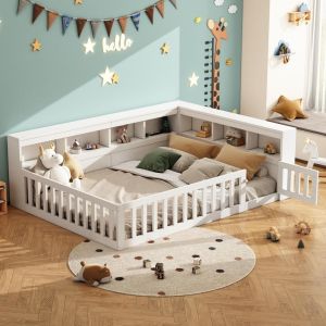 Cama diurna 140x200cm com arrumo lateral usb branco