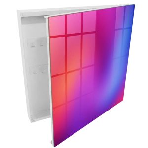 Organizador de chaves de parede 30x30x5, abertura à direita branca