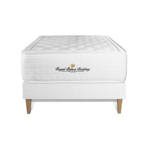 Conjunto de estrado branco + colchão royal palace bedding buckingham (90x20