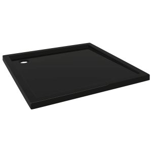 Base de chuveiro quadrada vidaxl abs preta 90x90 cm
