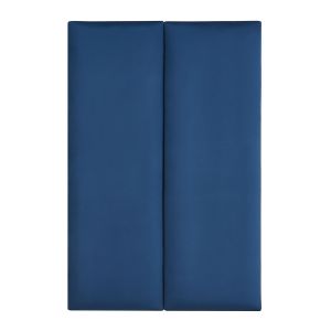 Conjunto de 2 painéis de parede carpino veludo 90x30cm - azul marinho