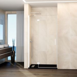 Resguardo de duche glass painel fixo + porta 72-75 cm (25+50) branco