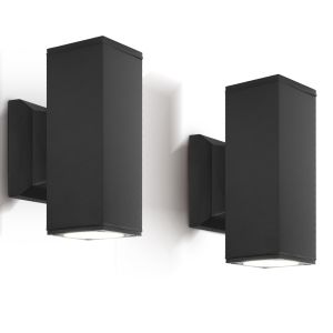 Aigostar candeeiro de parede exterior, gu10, retangular, ip65, sem lâmpadas