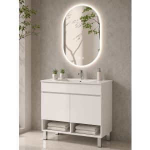 Móvel de banho com lavatório nebari sem espelho 90x40 cm branco