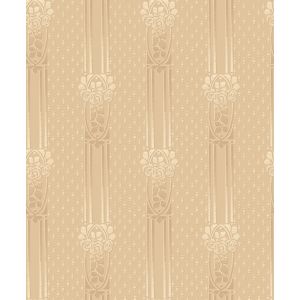 Papel de parede flores vintage em estilo art nouveau bege areia