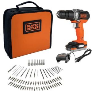 Furadeira parafusadeira de impacto sem fio 12 v + 80 acessórios + 1 bateria