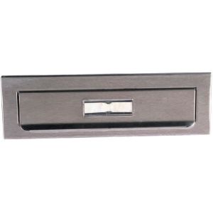 Entrada para caixa de correio em aço inox escovado dimensões 265x67x8mm - d