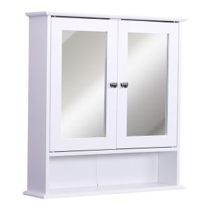 Armário de parede 56x13x58 cm mdf espelho de vidro color blanco kleankin