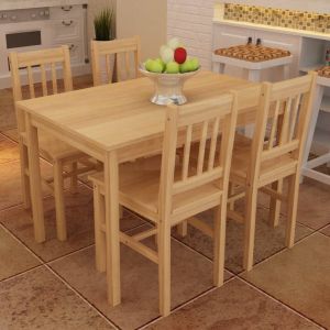Conjunto mesa com 4 cadeiras / madeira wf894600