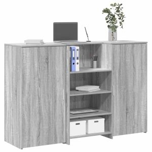 Varanda de recepção 155x50x103,5 cm madeira cinza sonoma