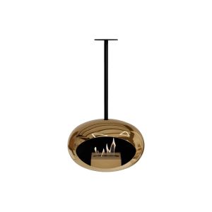 Lareira bioetanol suspensa sky chromed rose gold 2
