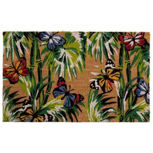 Capacho em PVC estampado verde 45x75