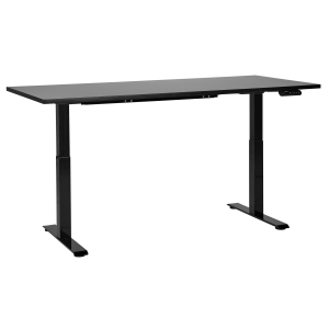 Secretária de pé ajustável eletricamente destines 180 cm 80 cm preto