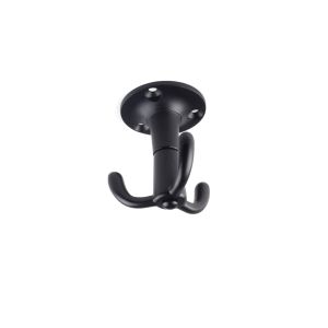 Rei | suporte triplo modelo c8724 | alumínio e zamak preto fosco | 46x46x54