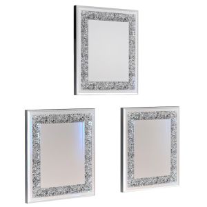 Dekoarte - conjunto de 3 espelhos decorativos de parede com cristais