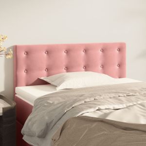 Cabeceira de cama veludo 80x5x78/88 cm rosa ptob2824