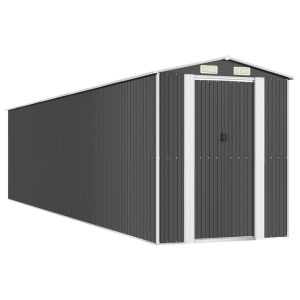Abrigo de jardim 192x855x223 cm aço galvanizado antracite