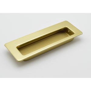 Puxador retangular para móveis zamac 115x42 mm dourado