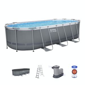 Bestway steel pro max oval tubular removível piscina 549 x 274 x 122 c