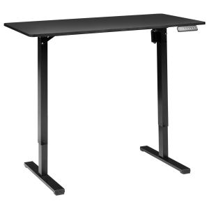 Secretária de pé ajustável eletricamente tavares 120 cm 60 cm preto