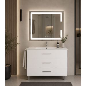 Móvel de banho com lavatório ribera sem espelho 90x40 cm branco