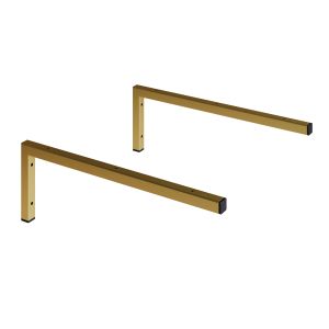 Conjunto de 2 suportes de fixaçãos dourado mate para tampo de lavatório