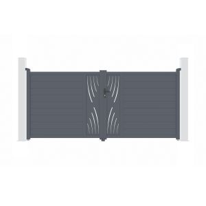 Pacote de portão de batente elétrico veleta 3,5m a.160cm + ranger b150