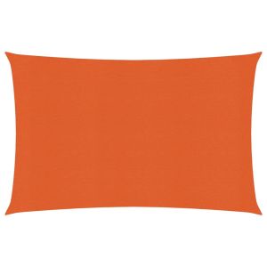 vidaXL toldo de vela hdpe naranja 160 g/m² 2x3 m