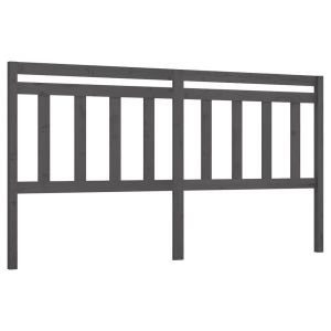 vidaXL cabecero de cama madera maciza de pino gris 186x4x100 cm