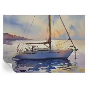 Papel de parede vinílico veleiro oeste 208x146 tulup