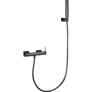 Set duche monocomando preto canna de fucile em latão e zama pvd