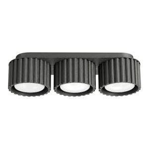 Plafons aura 3 preto alumínio 32.5x8x10cm