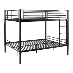 Beliche duplo "adam" - box spring incluído - 140 x 190 cm - preto