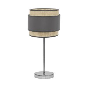 Alto kandy candeeiro de mesa 1xE27 natural/cinza 67x30x30 cm