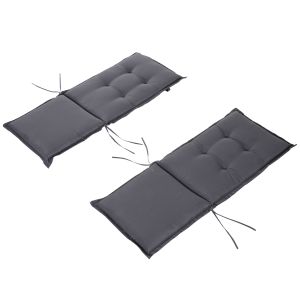 Almofada para espreguiçadeira polyester, sponge cinzento 120x50x6 cm