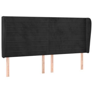 vidaXL cabecero con orejas de terciopelo gris claro 183x23x118/128 cm