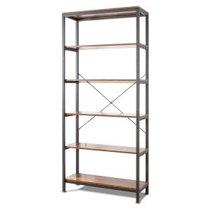 Ganbaru - estante de 6 prateleiras 80x30xh180 cm em estilo industrial