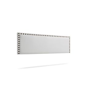 Cabeceira estofada modena pele sintética 210x55x8 cm - branco - moonia