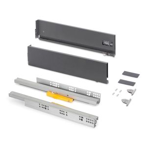 Gaveta exterior vertex, 40kg, altura 131mm com push sincro e regulação 3d