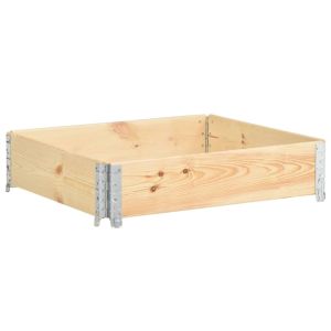 vidaXL arriate de madera maciza de pino 100x100 cm