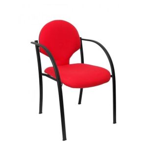 Sillas ergonómicas - piqueras y crespo - modelo hellin - rojo - reposabrazo