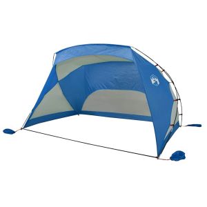 Tenda de praia 274x178x170/148 cm poliéster 185t azul-ciano