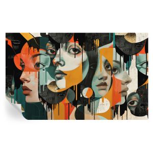 Papel de parede adesivo rostos coloridos 416x254 tulup