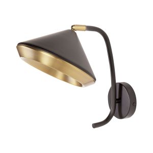 Candeeiro de foco mokvi ajustável metal preto