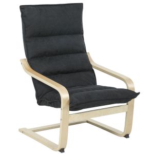 Poltrona de sala 67x83x105 cm veludo, laminado de bétula Homcom
